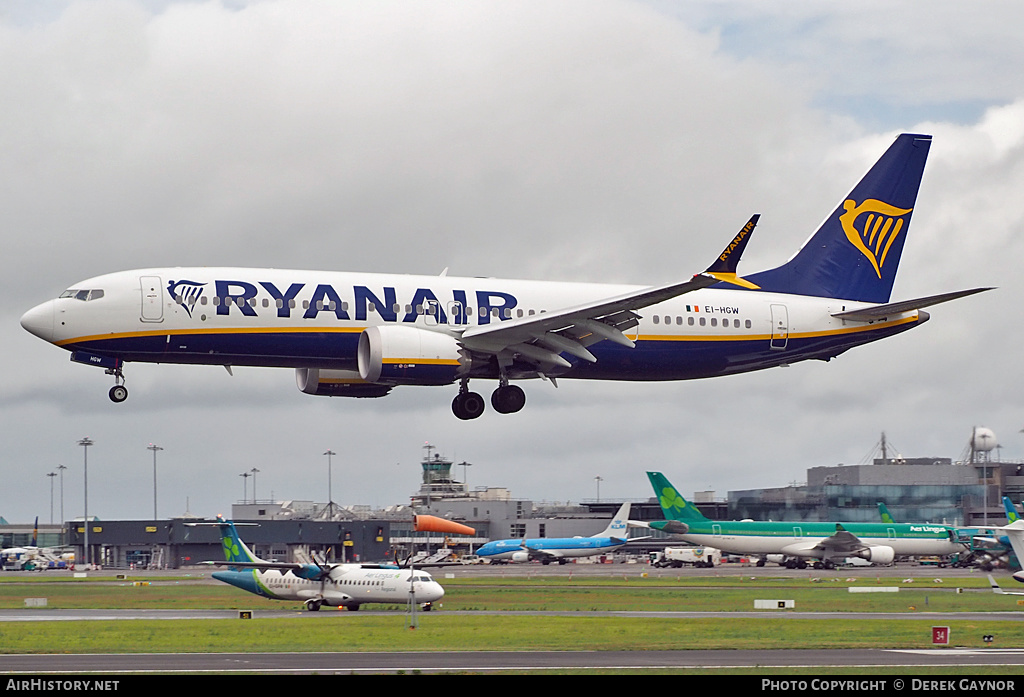 Aircraft Photo of EI-HGW | Boeing 737-8200 Max 200 | Ryanair | AirHistory.net #482949