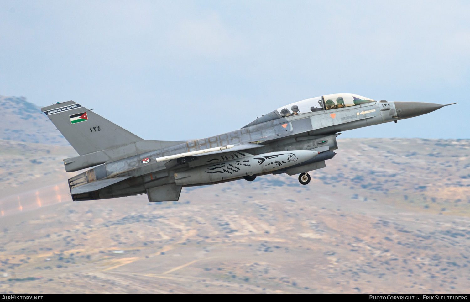 Aircraft Photo of 134 | General Dynamics F-16BM Fighting Falcon | Jordan - Air Force | AirHistory.net #482976