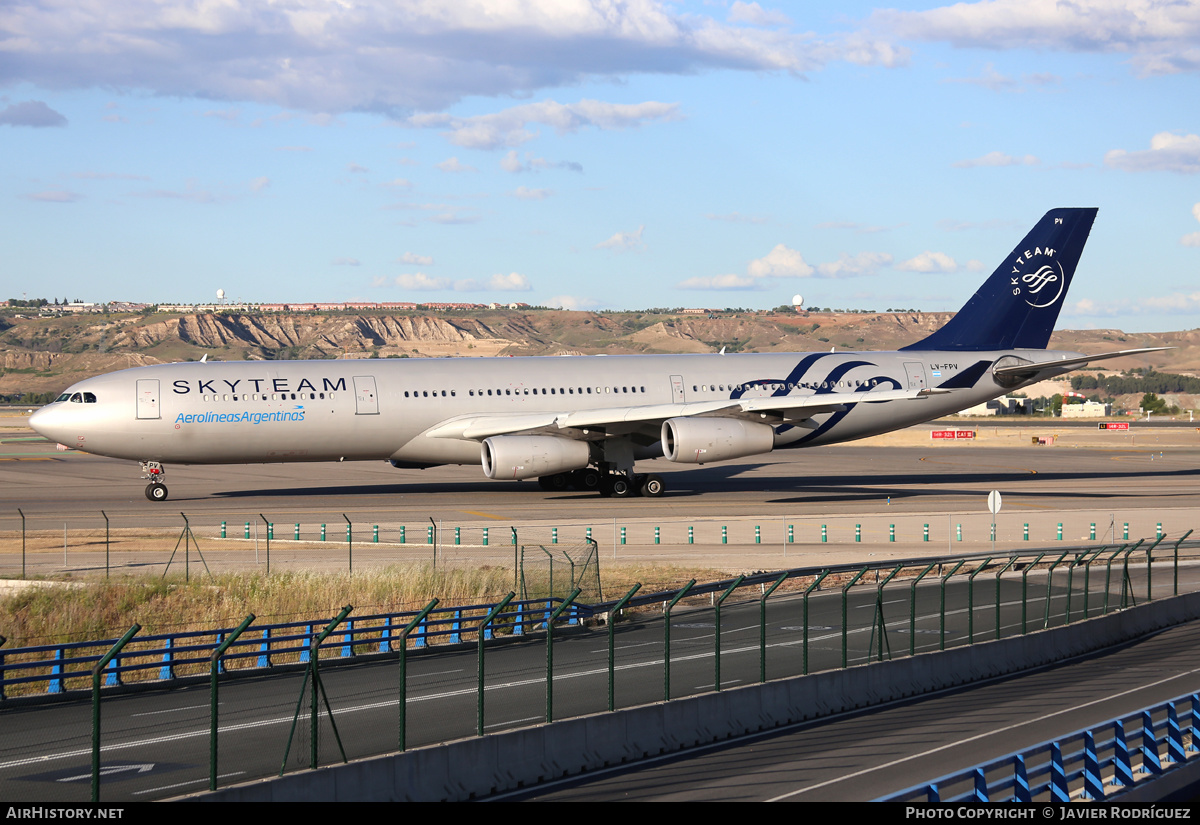 Aircraft Photo of LV-FPV | Airbus A340-313X | Aerolíneas Argentinas | AirHistory.net #483080