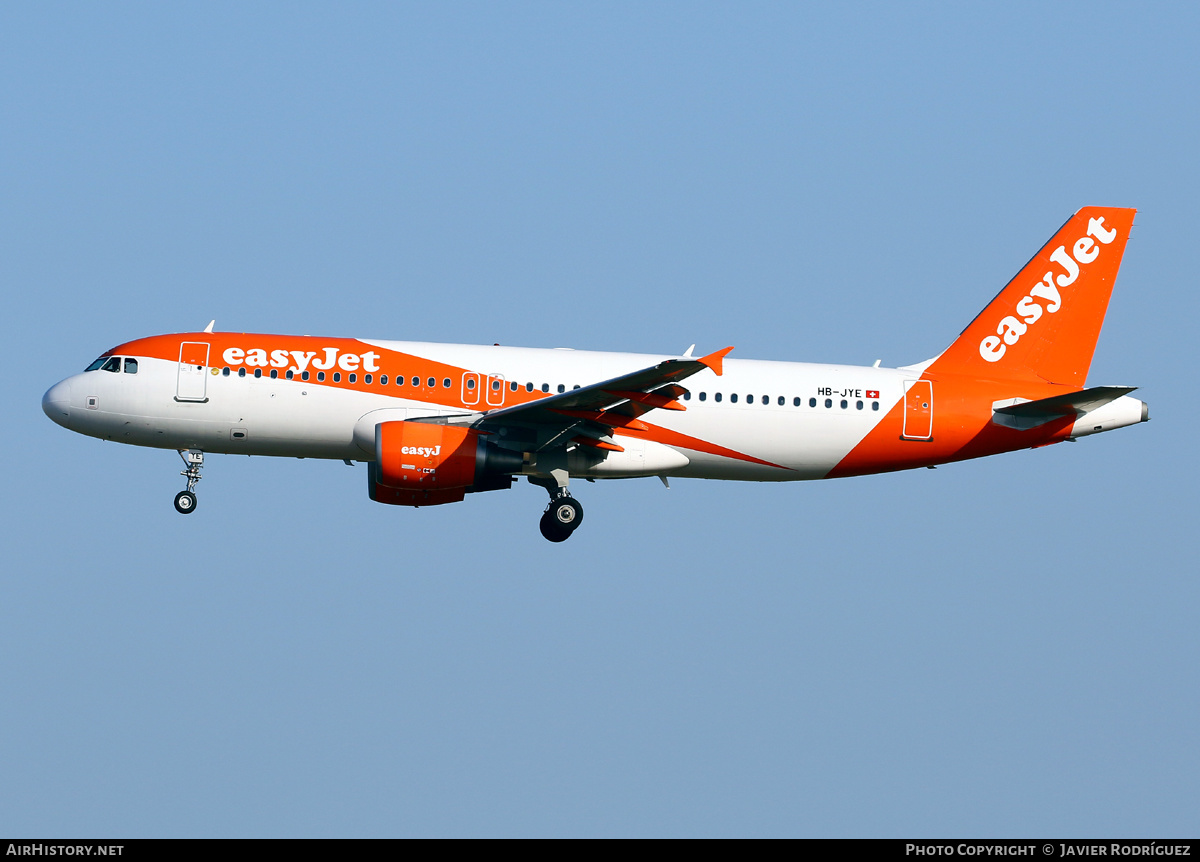 Aircraft Photo of HB-JYE | Airbus A320-214 | EasyJet | AirHistory.net #483114