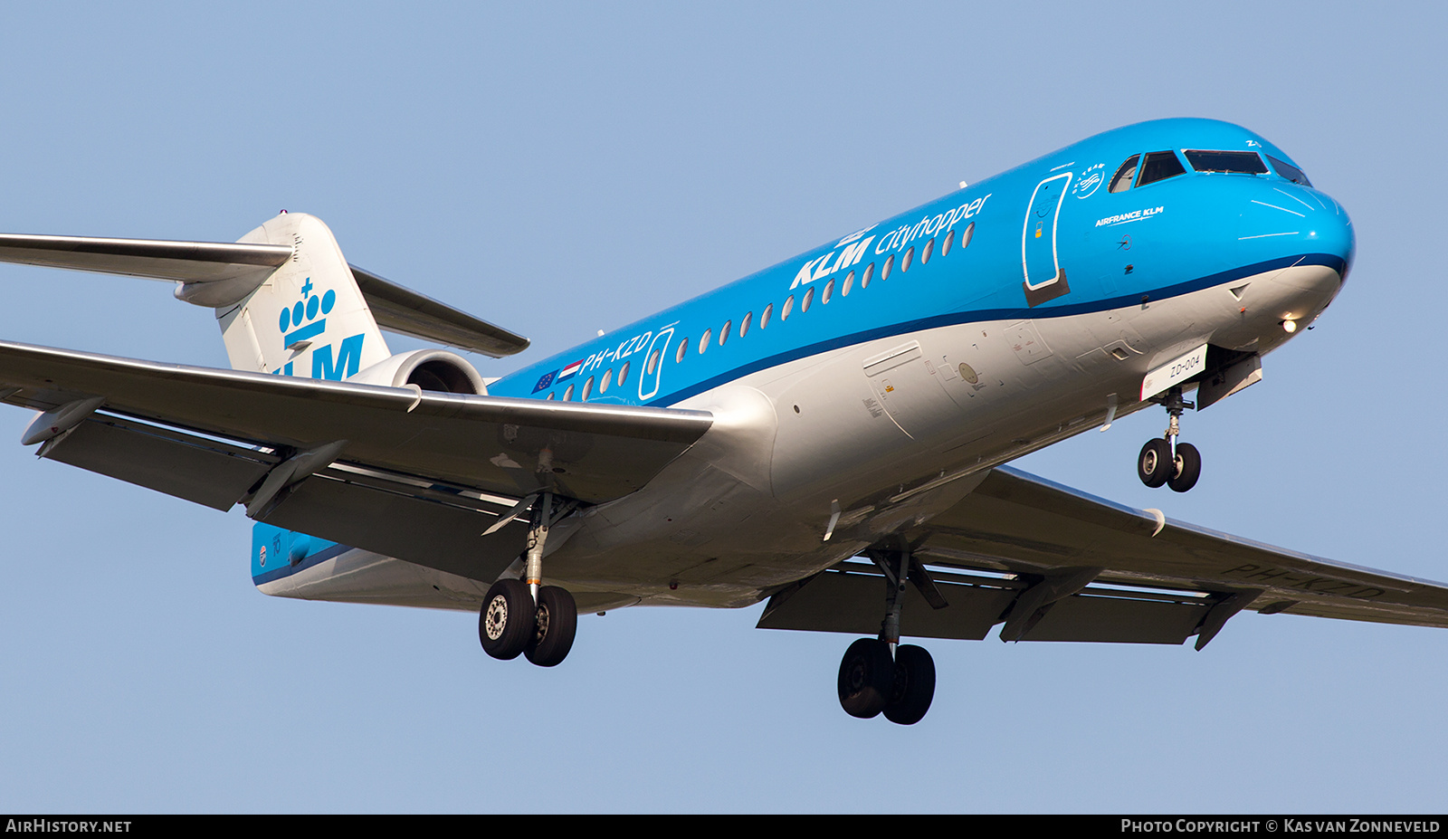 Aircraft Photo of PH-KZD | Fokker 70 (F28-0070) | KLM Cityhopper | AirHistory.net #483143