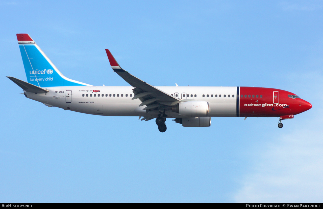 Aircraft Photo of SE-RXB | Boeing 737-84P | Norwegian | AirHistory.net #483258