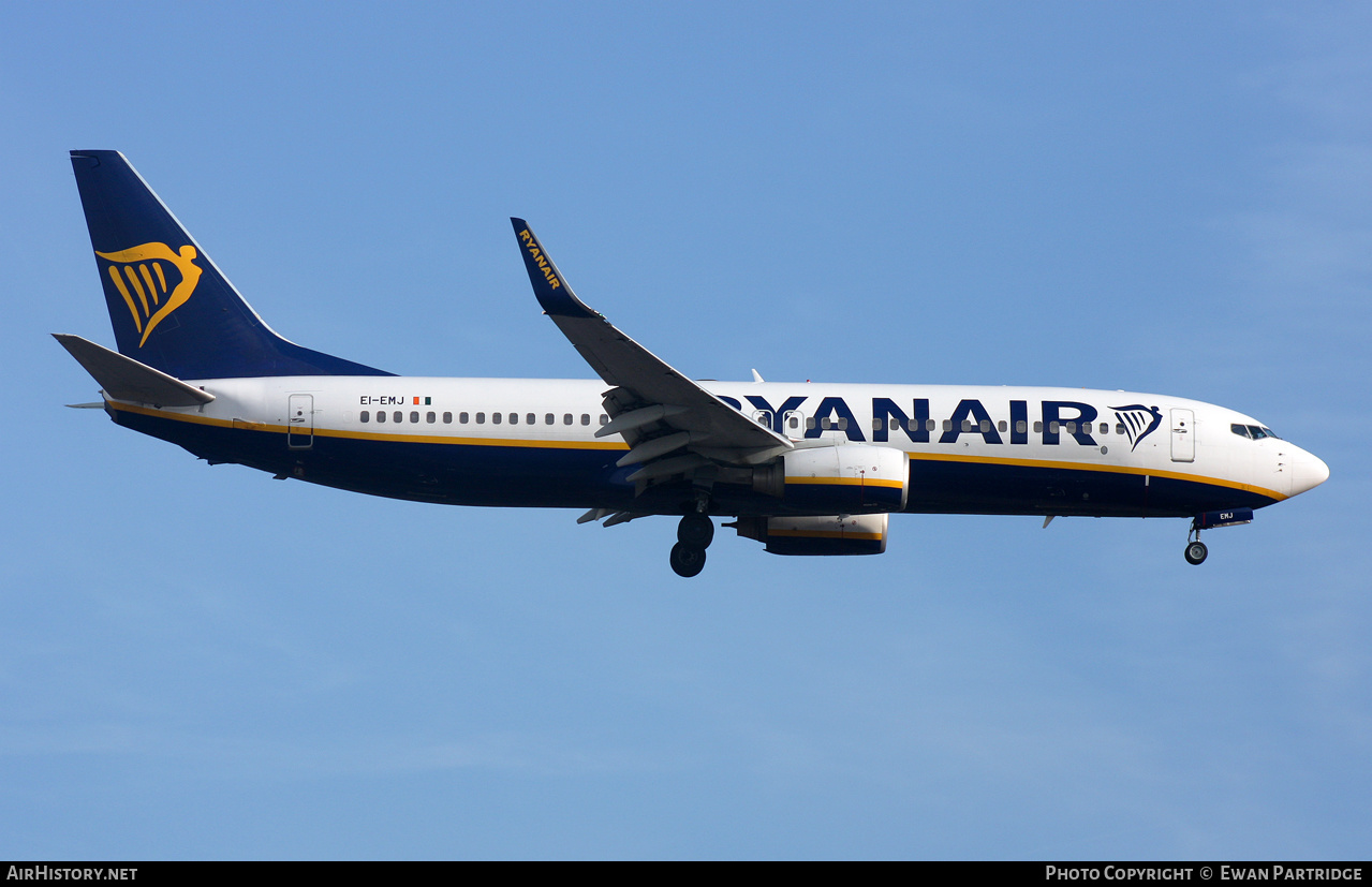 Aircraft Photo of EI-EMJ | Boeing 737-8AS | Ryanair | AirHistory.net #483265