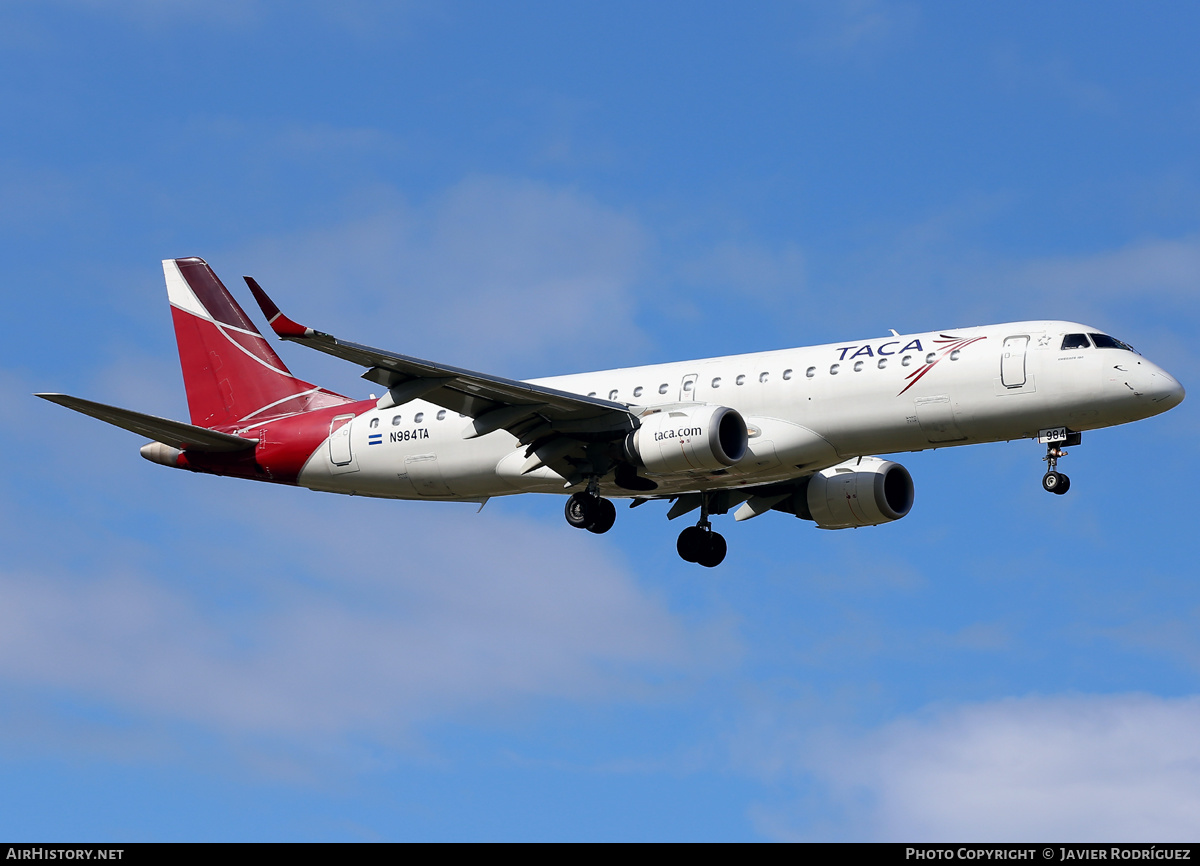 Aircraft Photo of N984TA | Embraer 190LR (ERJ-190-100LR) | TACA - Transportes Aéreos Centro Americanos | AirHistory.net #483339