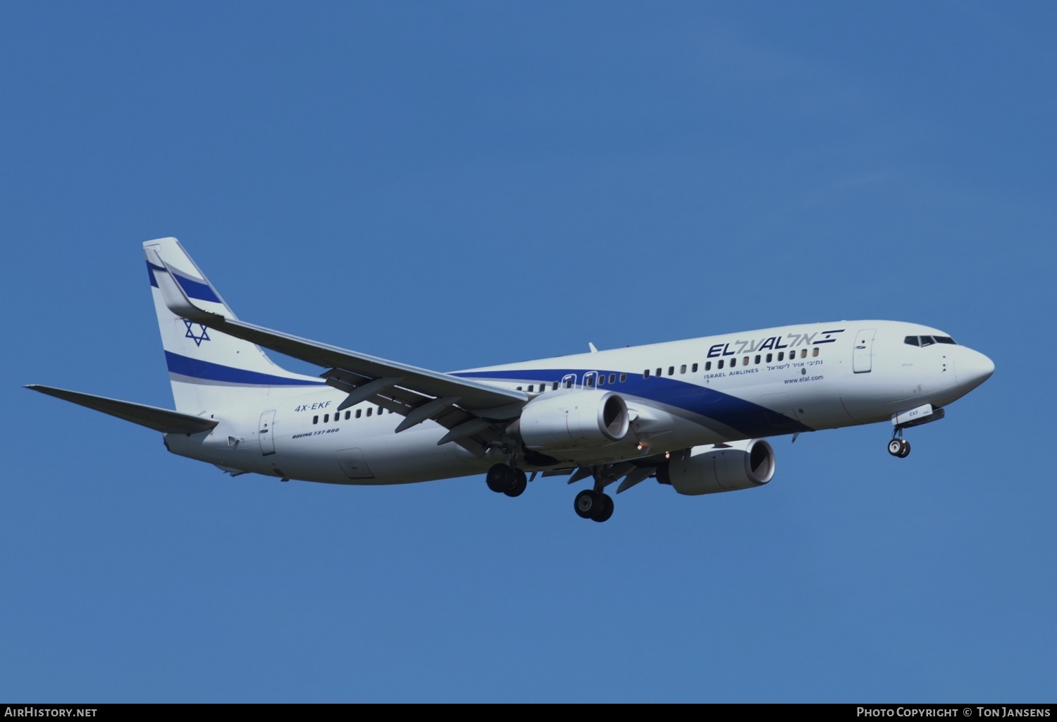 Aircraft Photo of 4X-EKF | Boeing 737-8HX | El Al Israel Airlines | AirHistory.net #483404