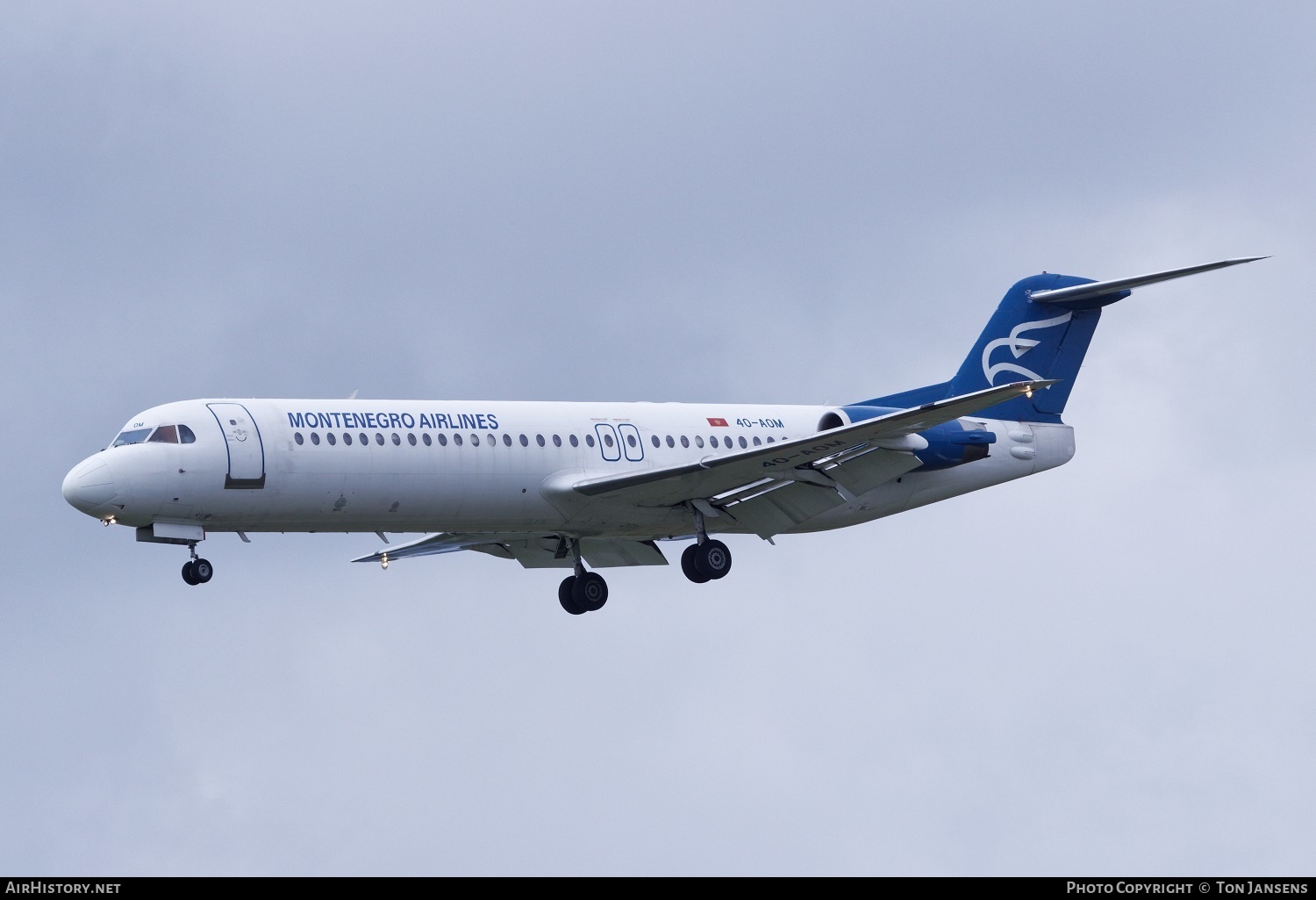 Aircraft Photo of 4O-AOM | Fokker 100 (F28-0100) | Montenegro Airlines | AirHistory.net #483407