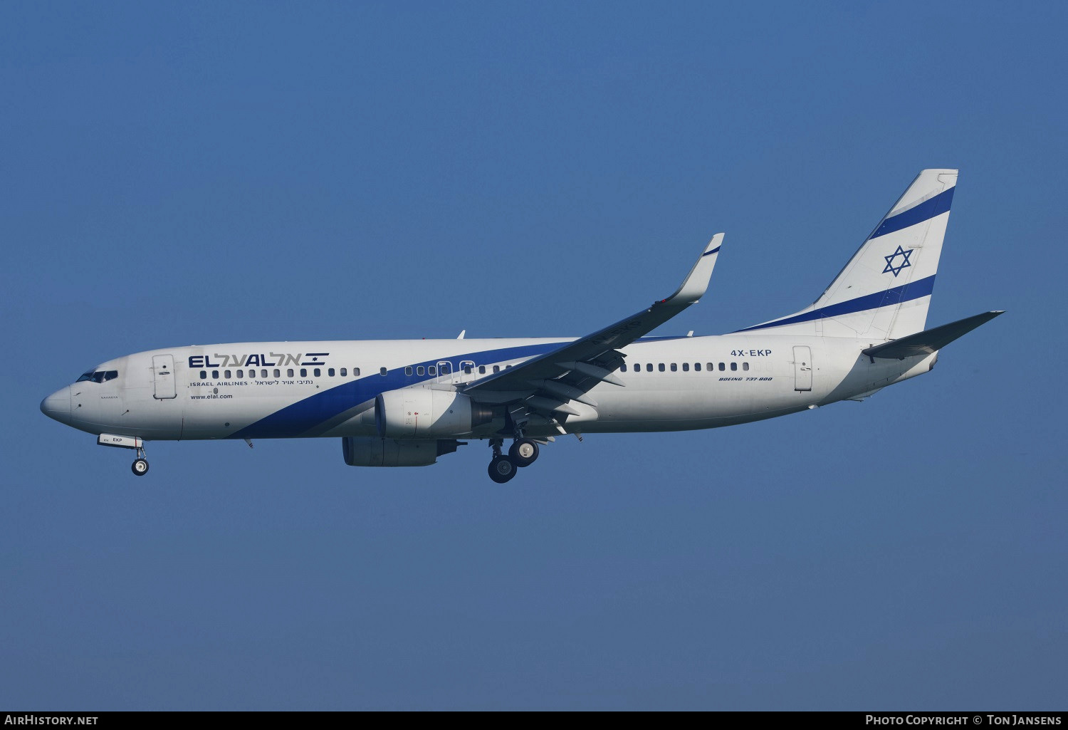 Aircraft Photo of 4X-EKP | Boeing 737-8Q8 | El Al Israel Airlines | AirHistory.net #483447