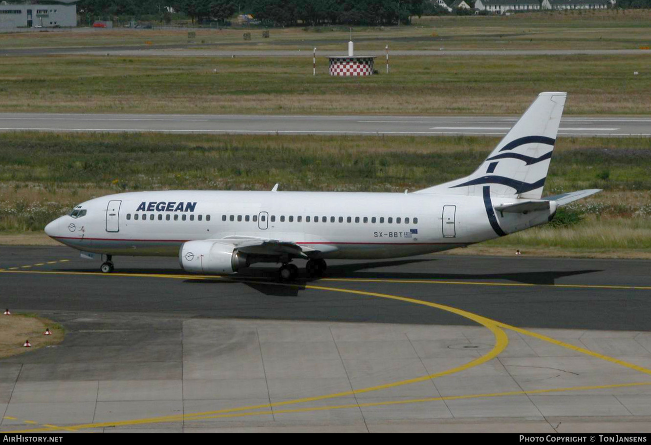 Aircraft Photo of SX-BBT | Boeing 737-33A | Aegean Airlines | AirHistory.net #483521