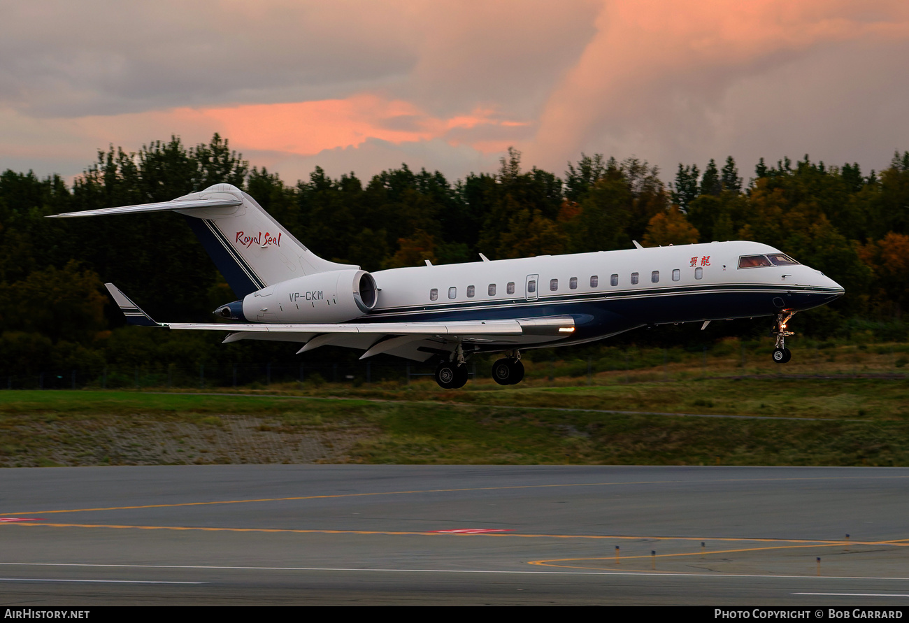 Aircraft Photo of VP-CKM | Bombardier Global 5000 (BD-700-1A11) | Royal Seal Group | AirHistory.net #483592