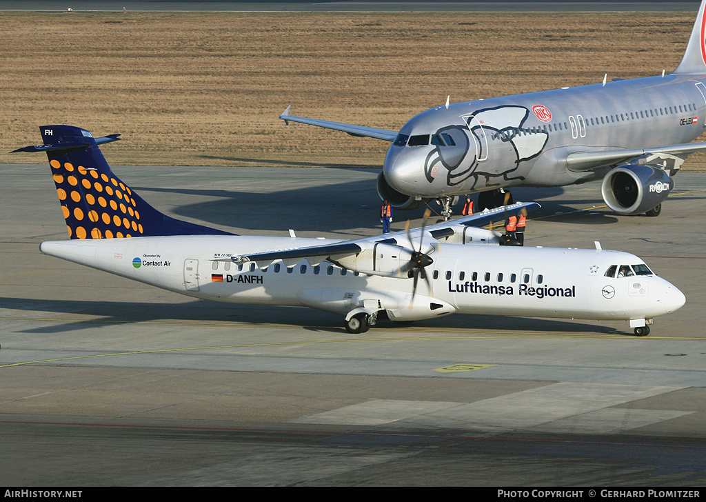Aircraft Photo of D-ANFH | ATR ATR-72-500 (ATR-72-212A) | Lufthansa Regional | AirHistory.net #483633