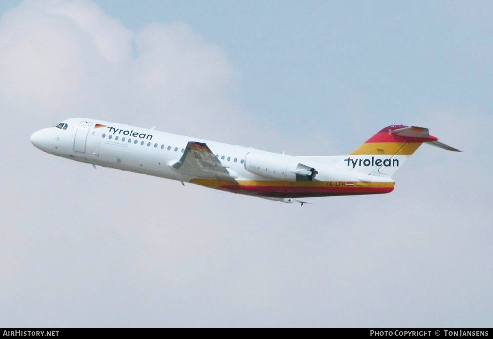 Aircraft Photo of OE-LFH | Fokker 70 (F28-0070) | Tyrolean Airways | AirHistory.net #483653