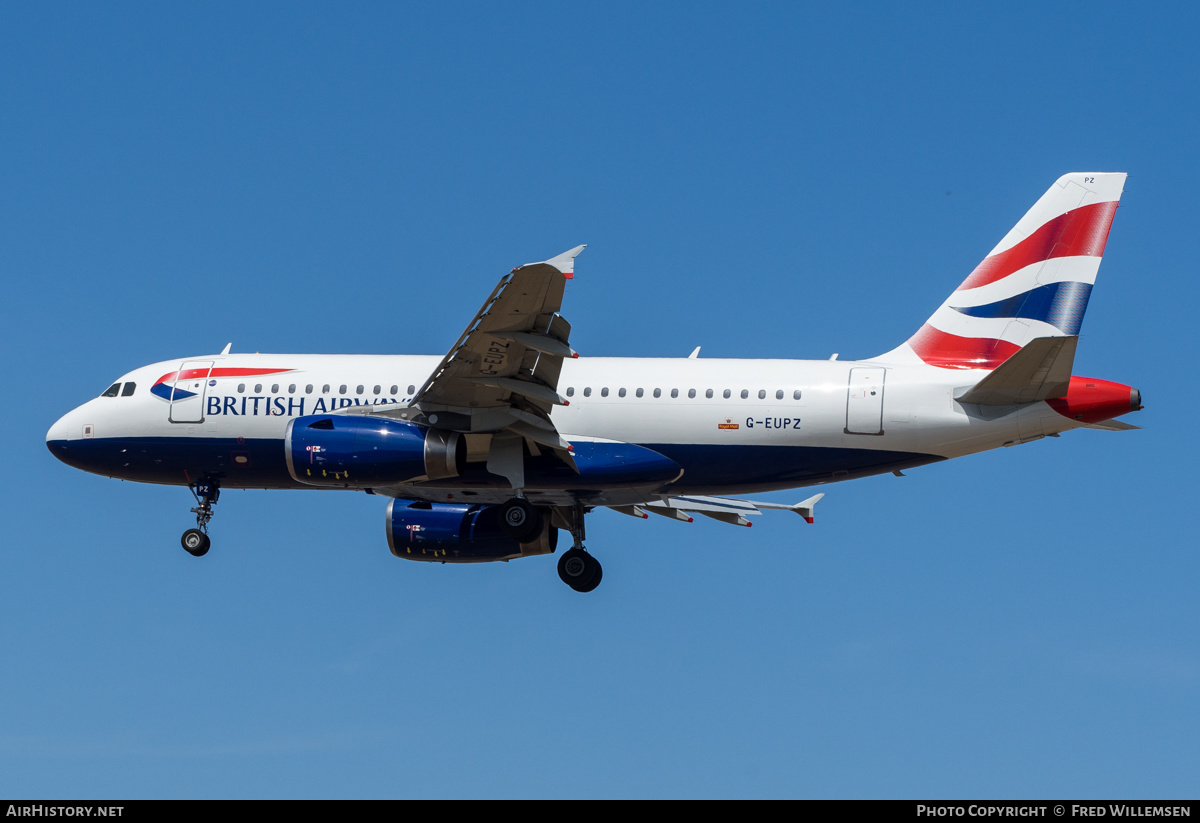 Aircraft Photo of G-EUPZ | Airbus A319-131 | British Airways | AirHistory.net #483768