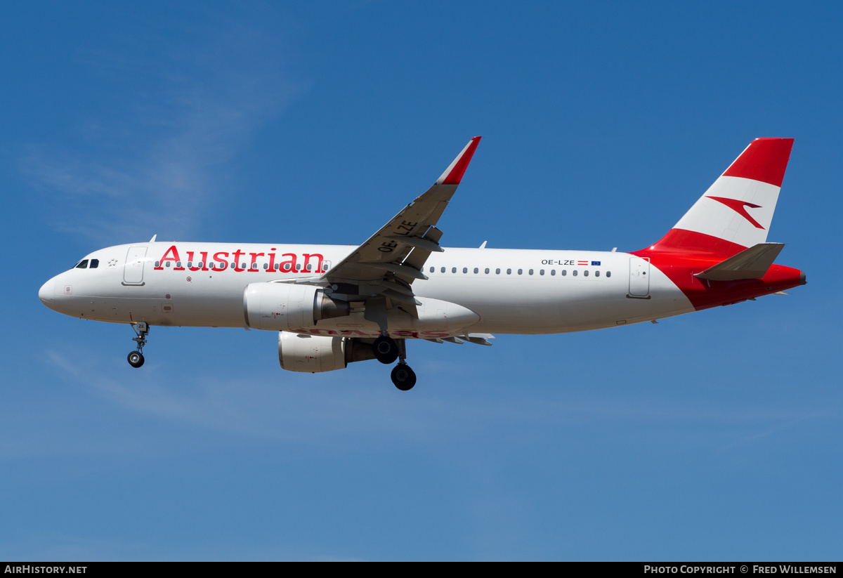 Aircraft Photo of OE-LZE | Airbus A320-214 | Austrian Airlines | AirHistory.net #483782
