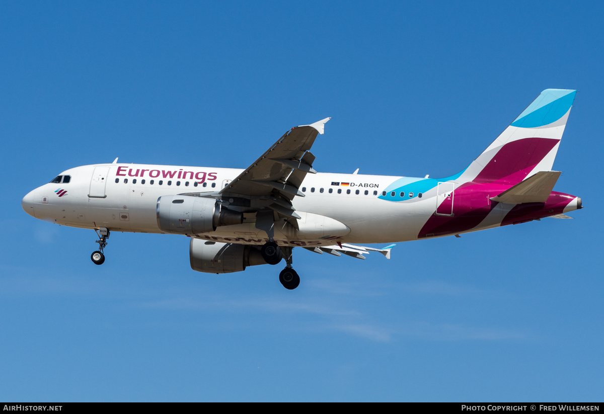 Aircraft Photo of D-ABGN | Airbus A319-112 | Eurowings | AirHistory.net #483815