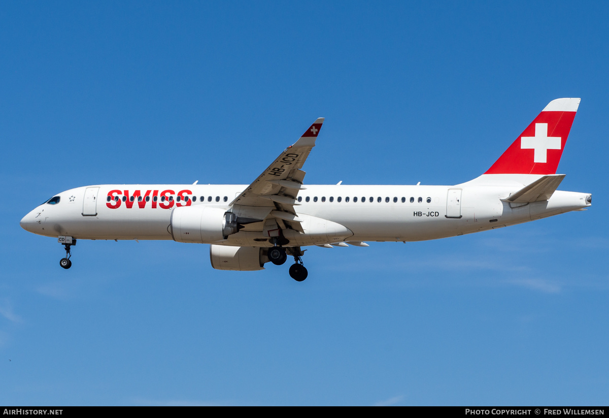 Aircraft Photo of HB-JCD | Bombardier CSeries CS300 (BD-500-1A11) | Swiss International Air Lines | AirHistory.net #483817