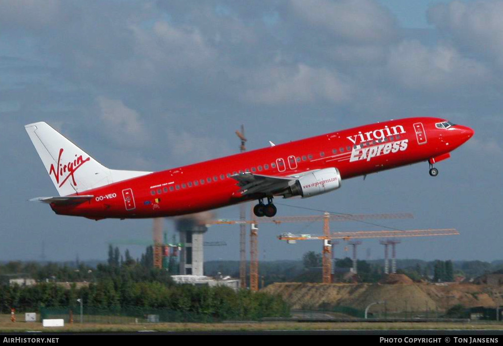 Aircraft Photo of OO-VEO | Boeing 737-4Y0 | Virgin Express | AirHistory.net #483822