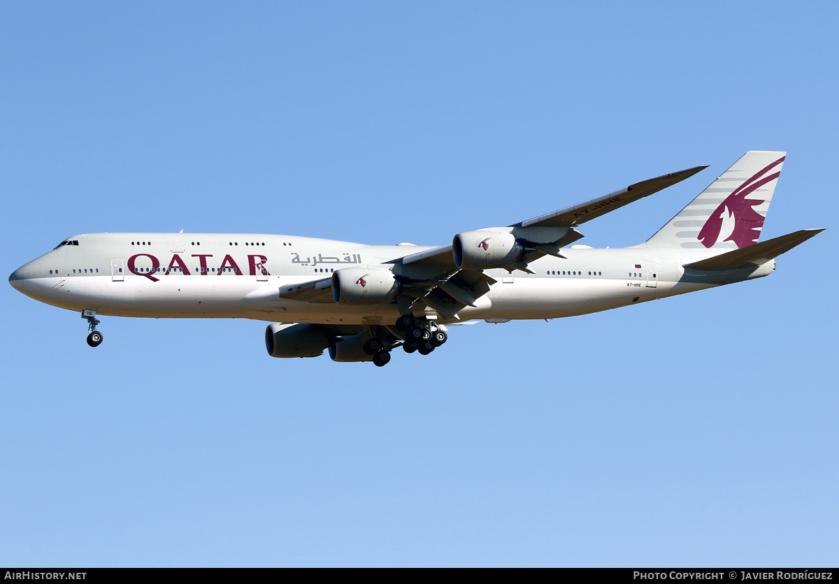 Aircraft Photo of A7-HHE | Boeing 747-8KB BBJ | Qatar Amiri Flight | AirHistory.net #484009