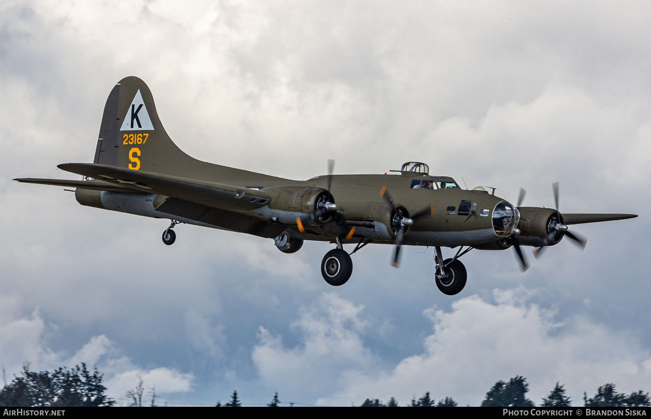 Aircraft Photo of N3701G / 23167 | Boeing B-17G Flying Fortress | USA - Air Force | AirHistory.net #484093