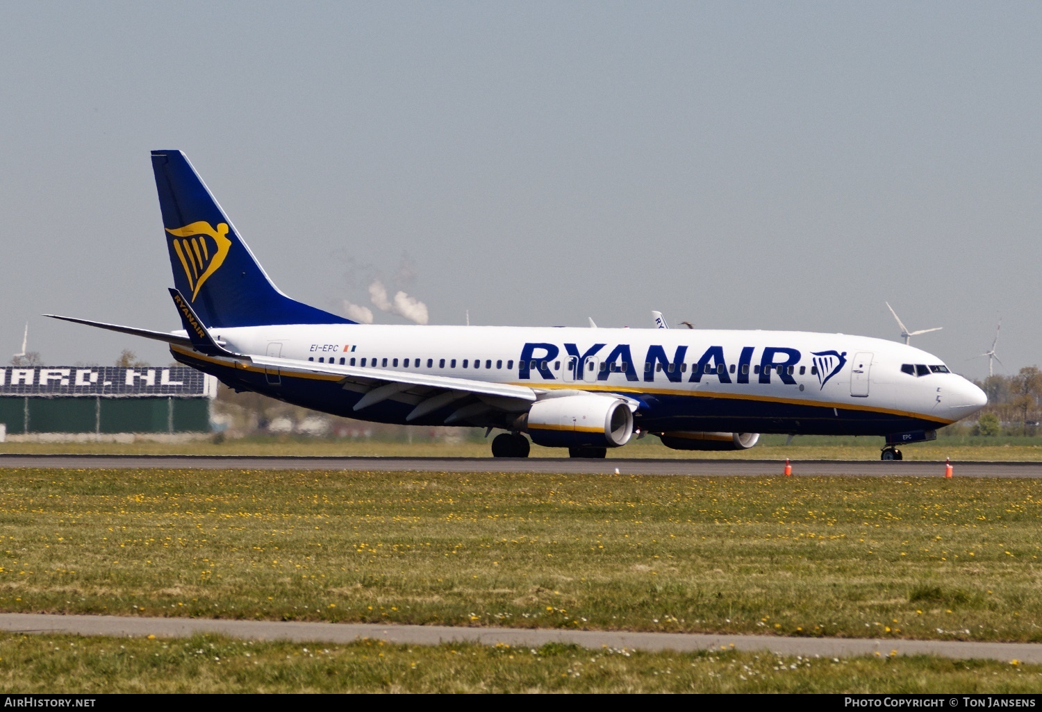 Aircraft Photo of EI-EPC | Boeing 737-8AS | Ryanair | AirHistory.net #484123