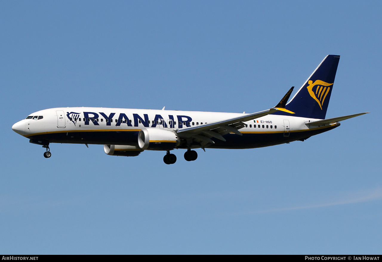 Aircraft Photo of EI-HGO | Boeing 737-8200 Max 200 | Ryanair | AirHistory.net #484144