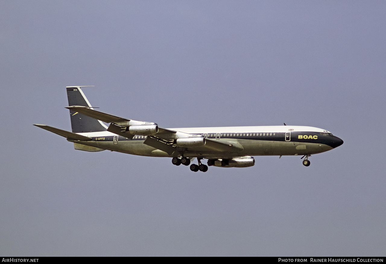 Aircraft Photo of G-APFO | Boeing 707-436 | BOAC-Cunard | AirHistory.net #484152