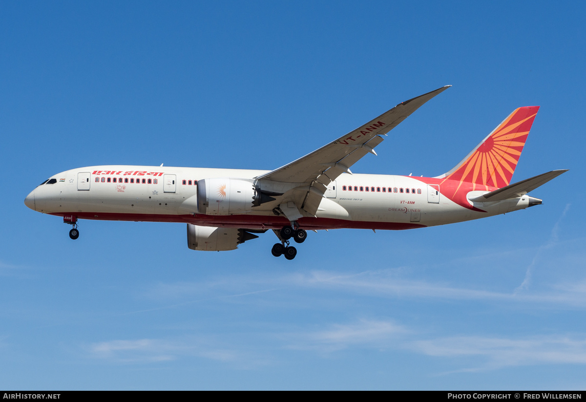 Aircraft Photo of VT-ANM | Boeing 787-8 Dreamliner | Air India | AirHistory.net #484232