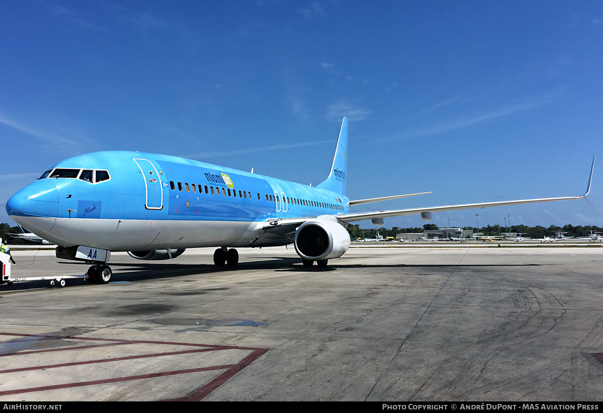 Aircraft Photo of OO-JAA | Boeing 737-8BK | Miami Air International | AirHistory.net #484265