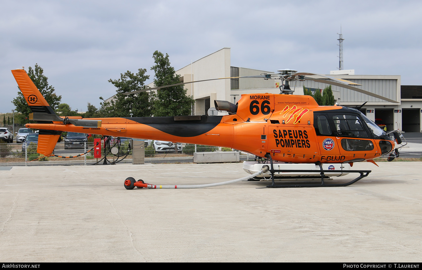 Aircraft Photo of F-GUJD | Aerospatiale AS-350B-3+ Ecureuil | HBE R+O - Hélicoptère Bombardier d'Eau | AirHistory.net #484404