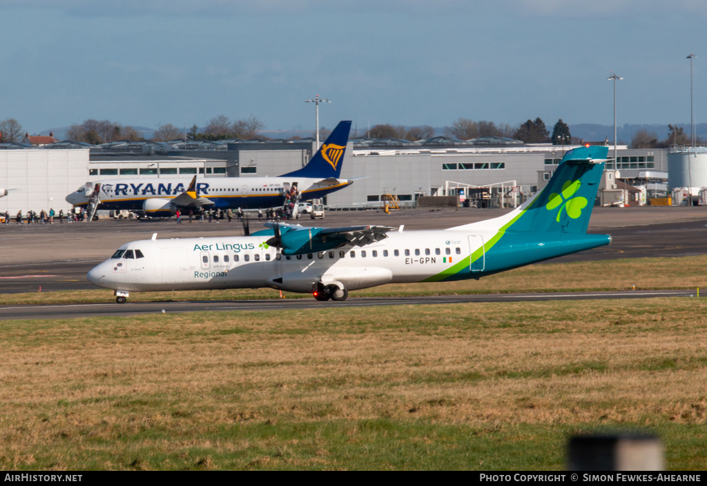 Aircraft Photo of EI-GPN | ATR ATR-72-600 (ATR-72-212A) | Aer Lingus Regional | AirHistory.net #484470