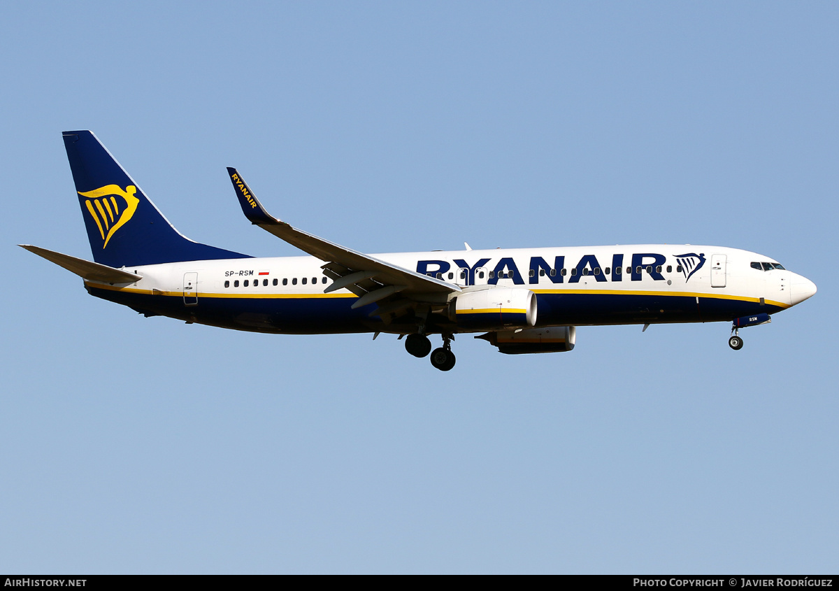 Aircraft Photo of SP-RSM | Boeing 737-800 | Ryanair | AirHistory.net #484479