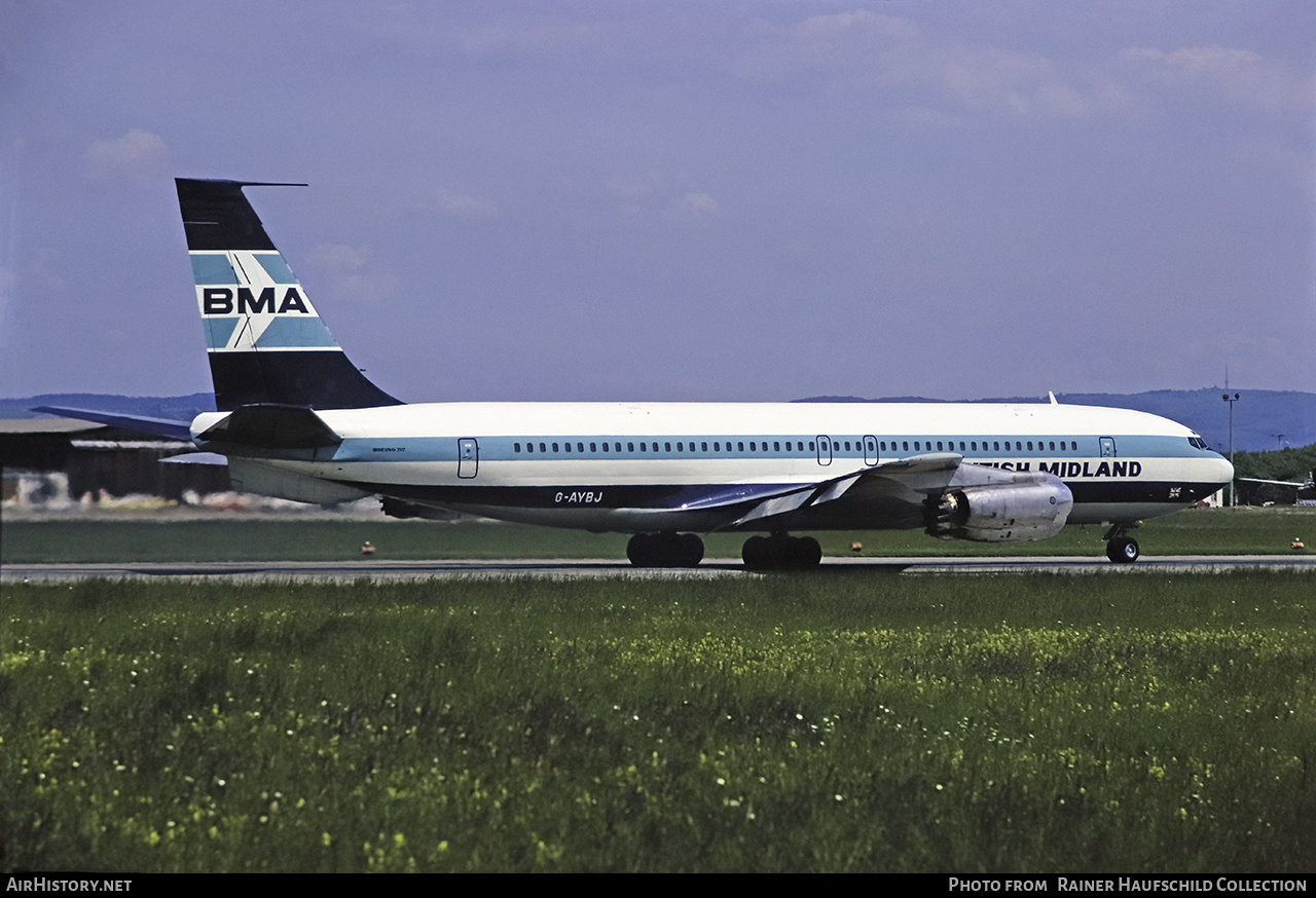 Aircraft Photo of G-AYBJ | Boeing 707-321 | British Midland Airways - BMA | AirHistory.net #484504