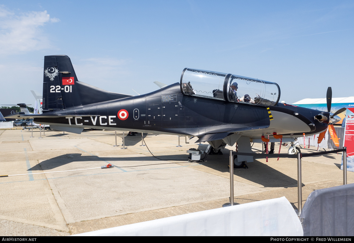 Aircraft Photo of 22-01 / TC-VCE | TAI Hürkuş-... | Turkey - Air Force | AirHistory.net #484555
