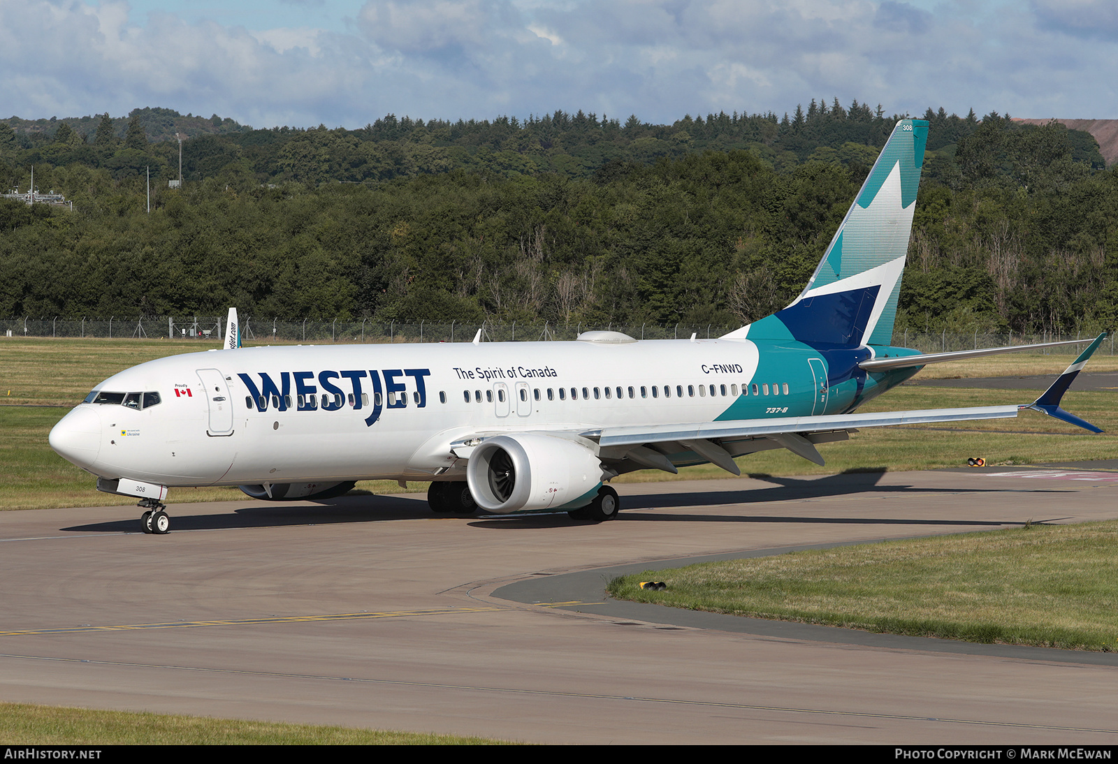 Aircraft Photo of C-FNWD | Boeing 737-8 Max 8 | WestJet | AirHistory.net #484601