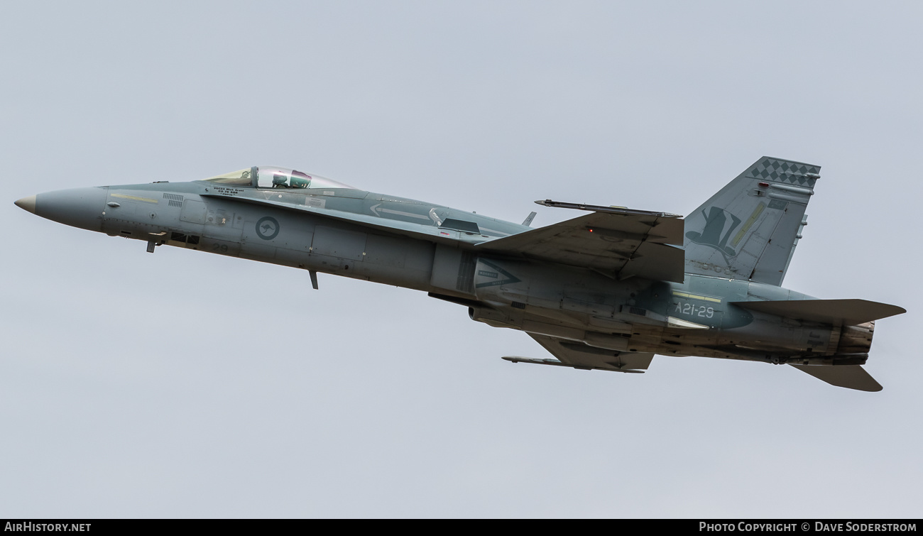 Aircraft Photo of A21-29 | McDonnell Douglas F/A-18A Hornet | Australia - Air Force | AirHistory.net #484651