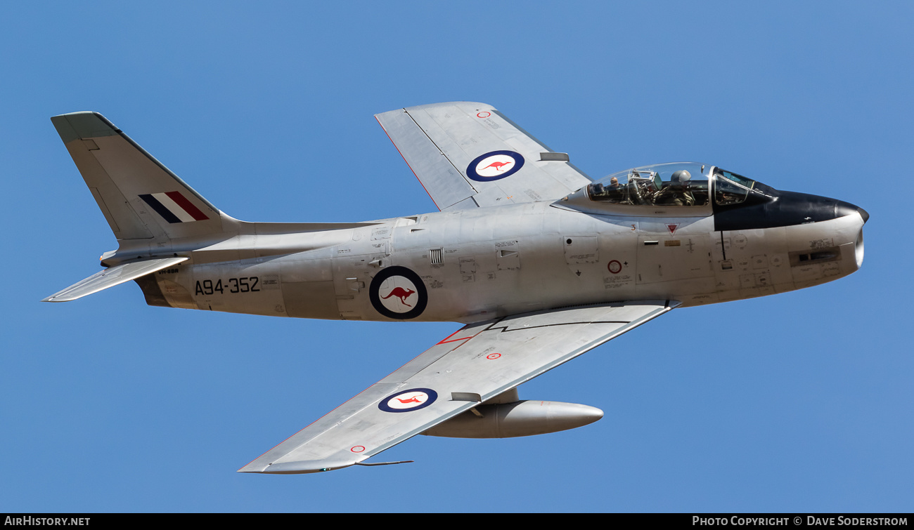 Aircraft Photo of VH-SBR / A94-352 | Commonwealth CA-27 Sabre Mk32 | Australia - Air Force | AirHistory.net #484654