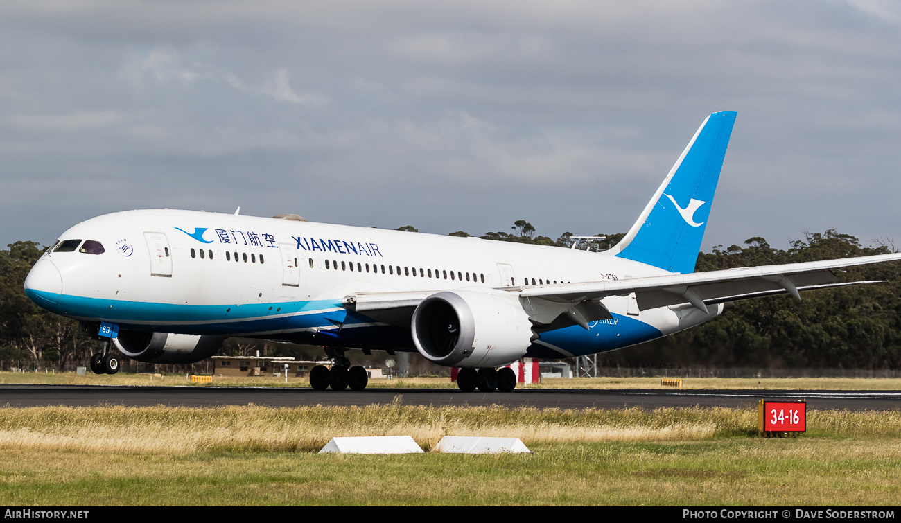 Aircraft Photo of B-2763 | Boeing 787-8 Dreamliner | Xiamen Airlines | AirHistory.net #484666