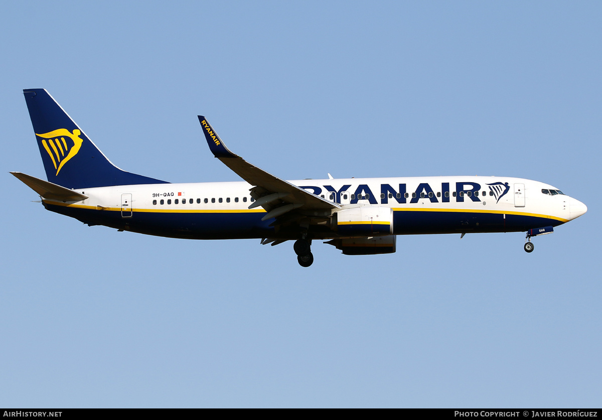 Aircraft Photo of 9H-QAQ | Boeing 737-800 | Ryanair | AirHistory.net #484670