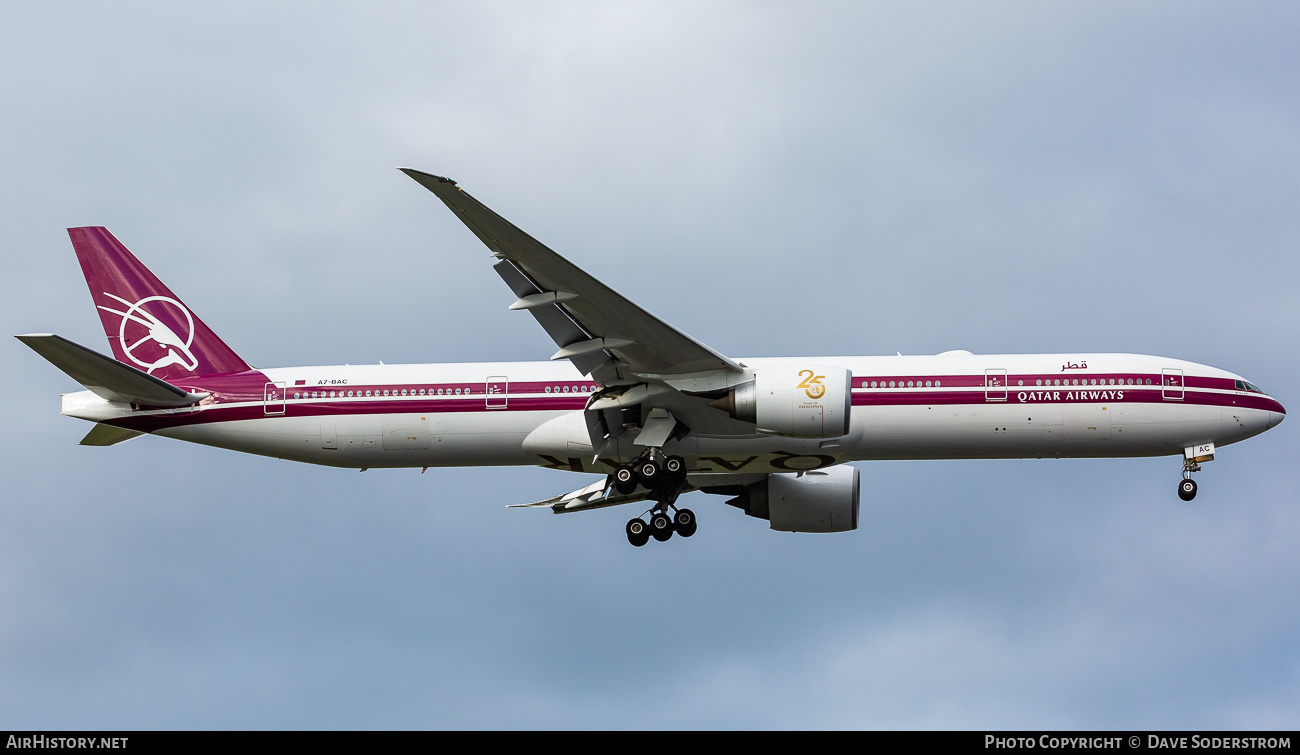 Aircraft Photo of A7-BAC | Boeing 777-3DZ/ER | Qatar Airways | AirHistory.net #484722