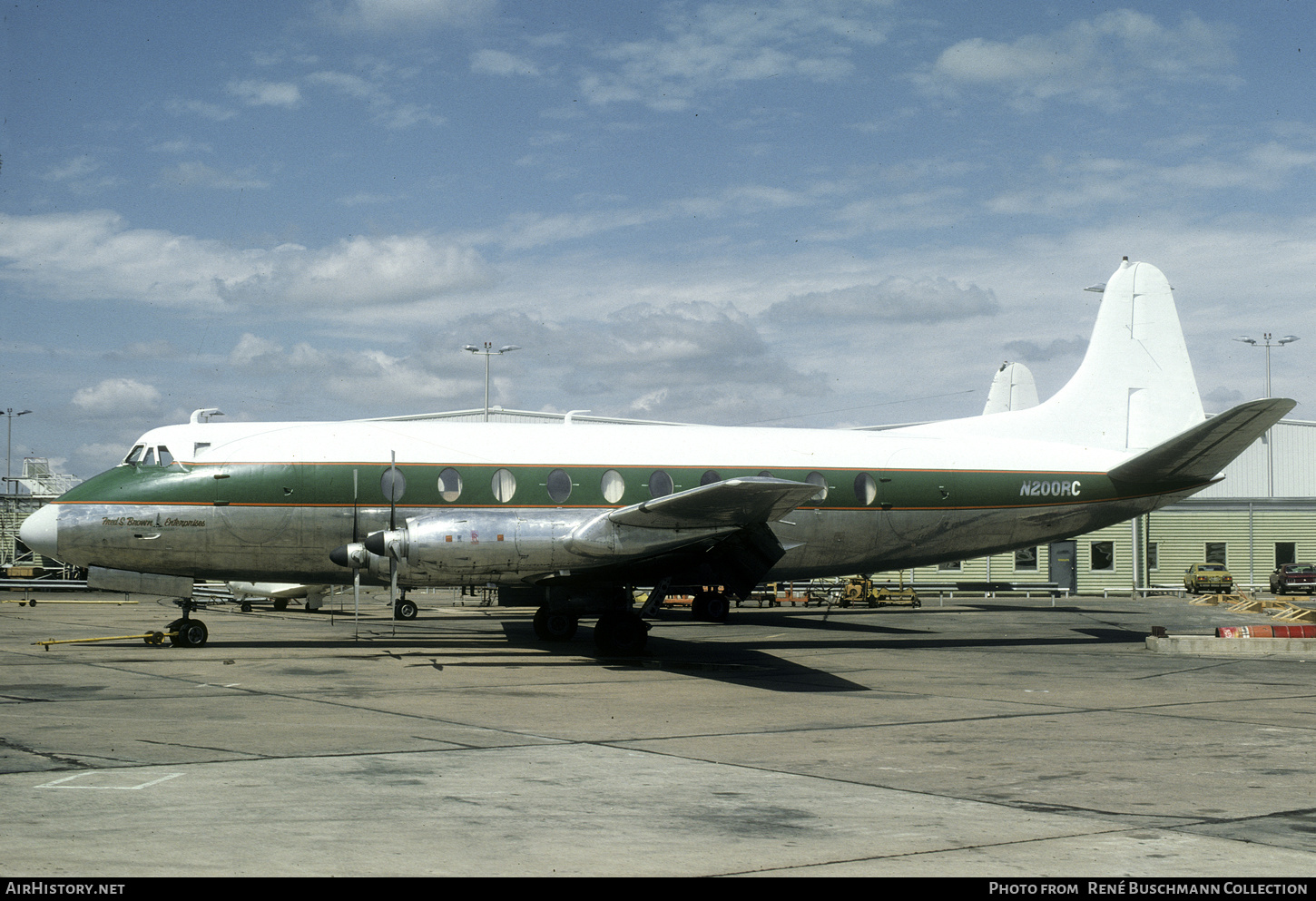 Aircraft Photo of N200RC | Vickers 745D Viscount | Fred S. Brown Enterprises | AirHistory.net #484809