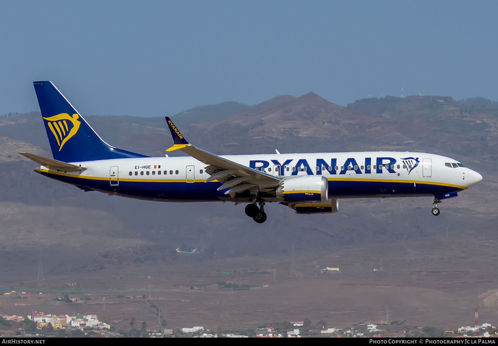 Aircraft Photo of EI-HGE | Boeing 737-8200 Max 200 | Ryanair | AirHistory.net #484884