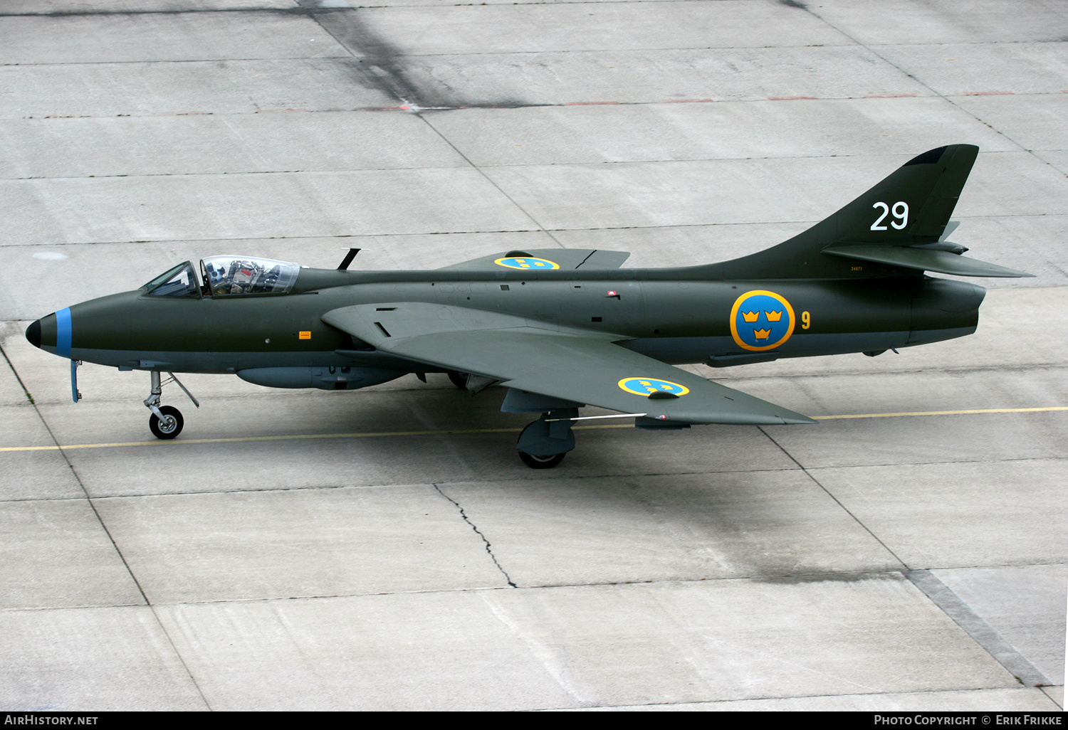 Aircraft Photo of SE-DXI / 34071 | Hawker Hunter F58 | Sweden - Air Force | AirHistory.net #485000