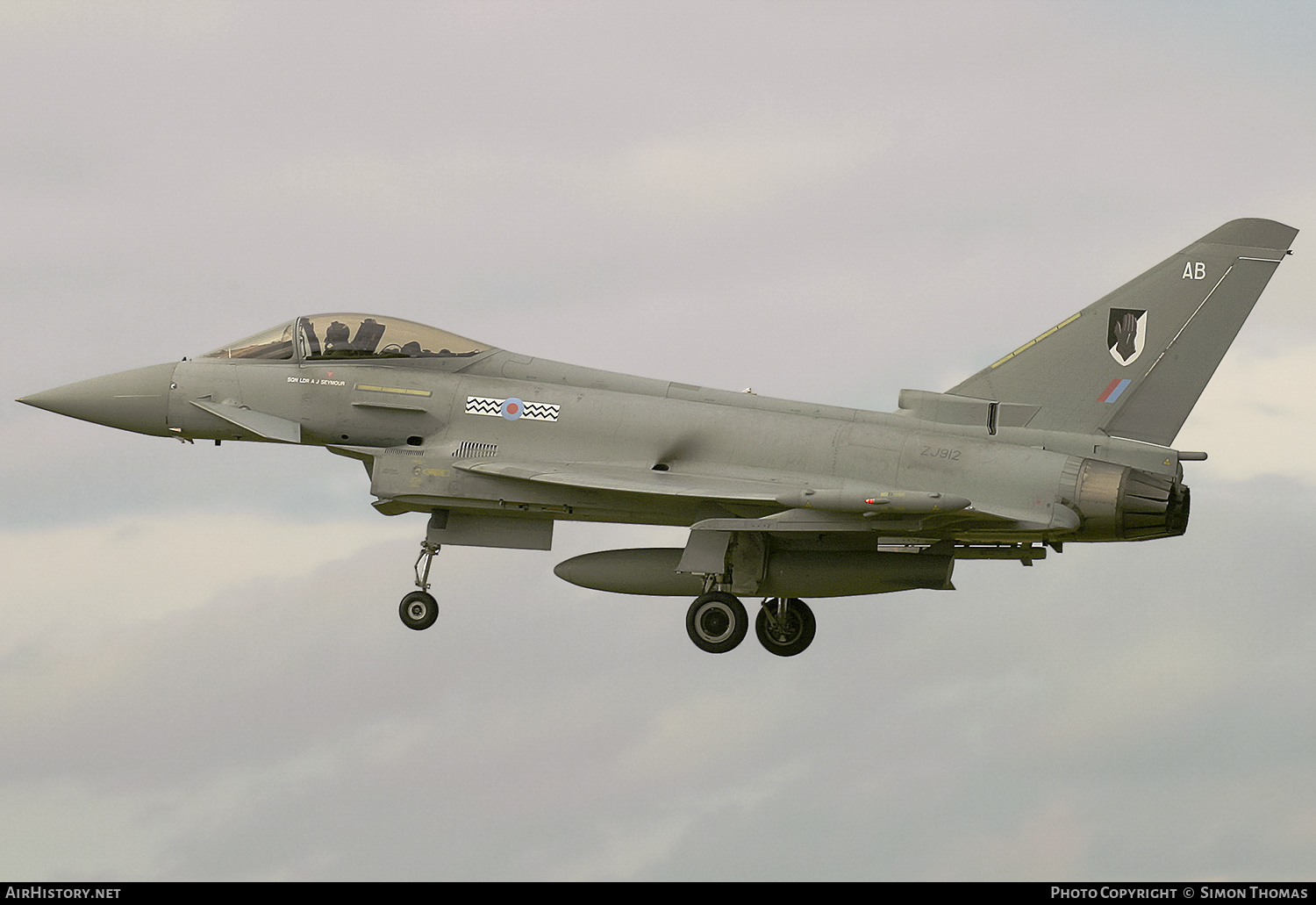 Aircraft Photo of ZJ912 | Eurofighter EF-2000 Typhoon F2 | UK - Air Force | AirHistory.net #485016