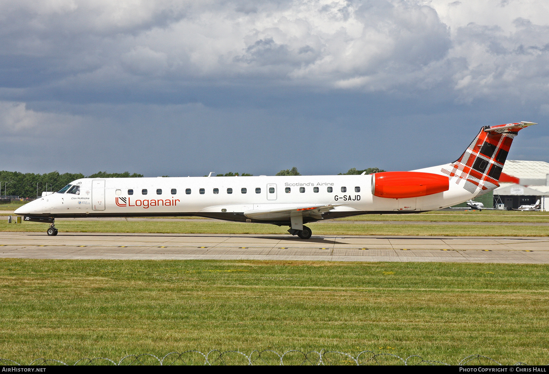 Aircraft Photo of G-SAJD | Embraer ERJ-145EP (EMB-145EP) | Loganair | AirHistory.net #485019