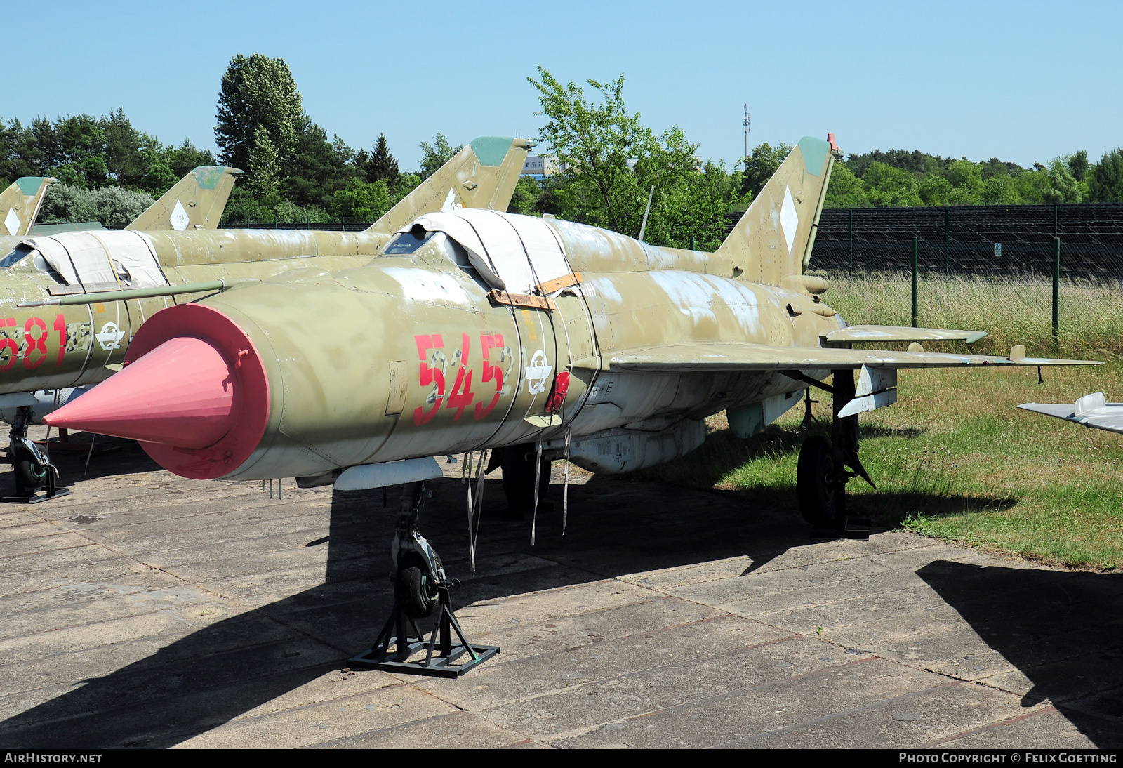 Aircraft Photo of 545 / 22-21 | Mikoyan-Gurevich MiG-21SPS-K | East Germany - Air Force | AirHistory.net #485058