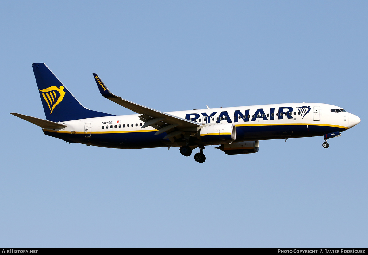 Aircraft Photo of 9H-QEH | Boeing 737-800 | Ryanair | AirHistory.net #485067