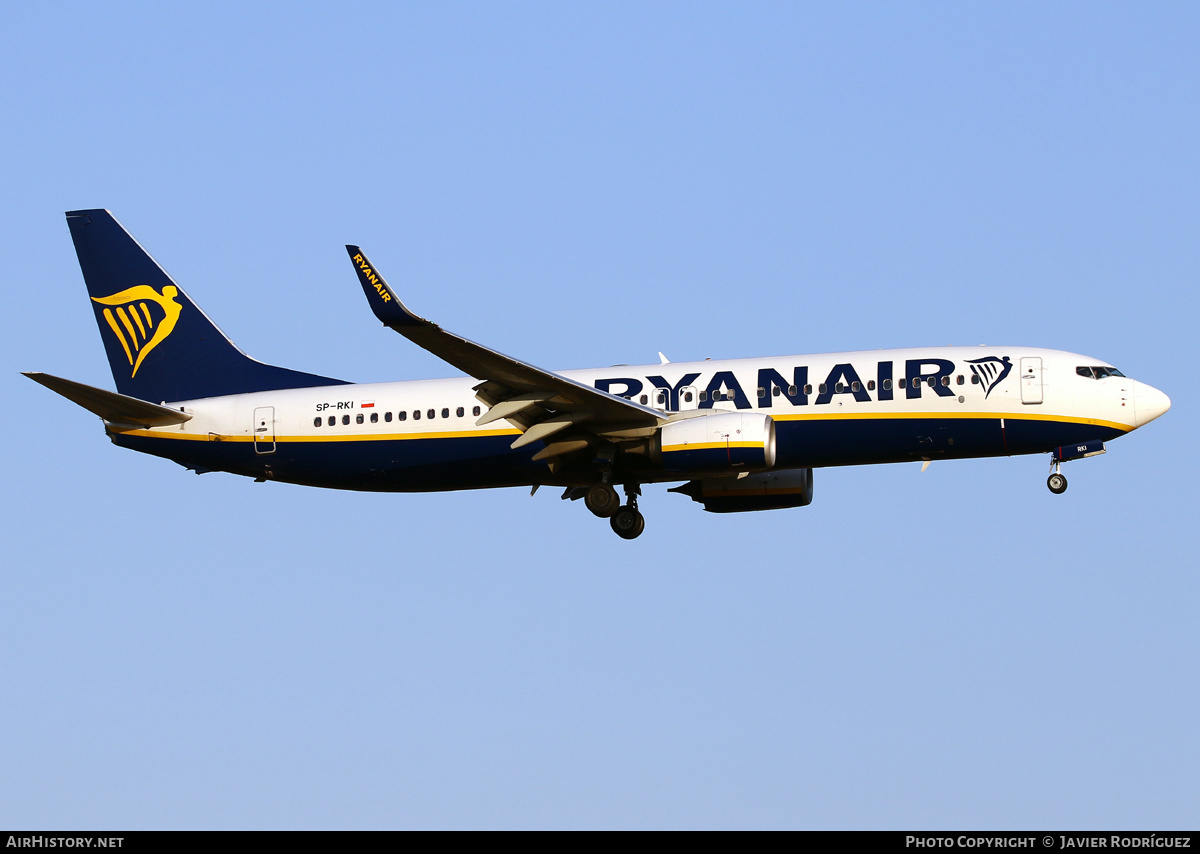 Aircraft Photo of SP-RKI | Boeing 737-800 | Ryanair | AirHistory.net #485126