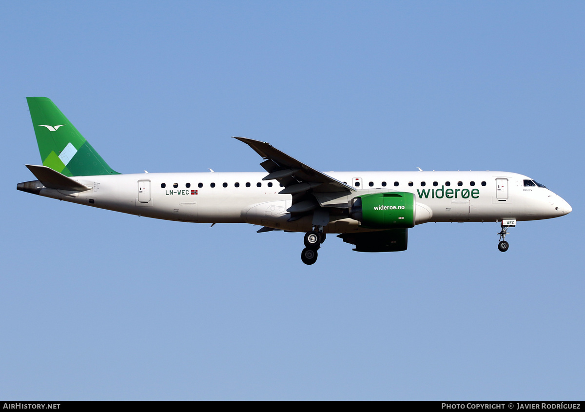 Aircraft Photo of LN-WEC | Embraer 190-E2 (ERJ-190-300) | Widerøe | AirHistory.net #485128