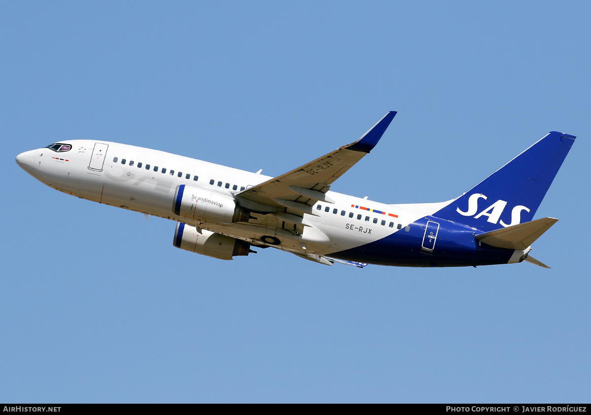 Aircraft Photo of SE-RJX | Boeing 737-76N | Scandinavian Airlines - SAS | AirHistory.net #485139