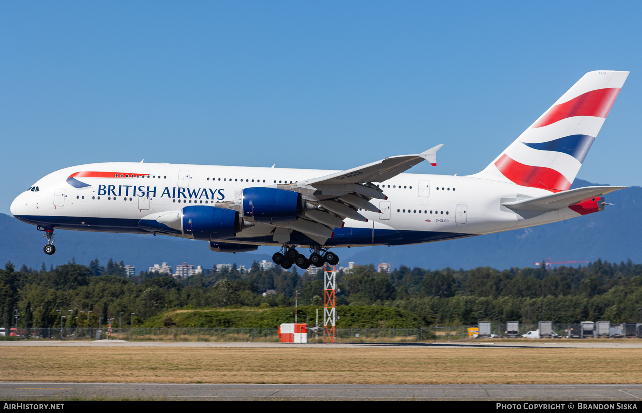 Aircraft Photo of G-XLEB | Airbus A380-841 | British Airways | AirHistory.net #485163