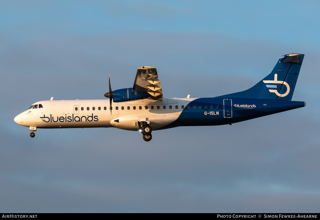 Aircraft Photo of G-ISLN | ATR ATR-72-212 | Blue Islands | AirHistory.net #485270